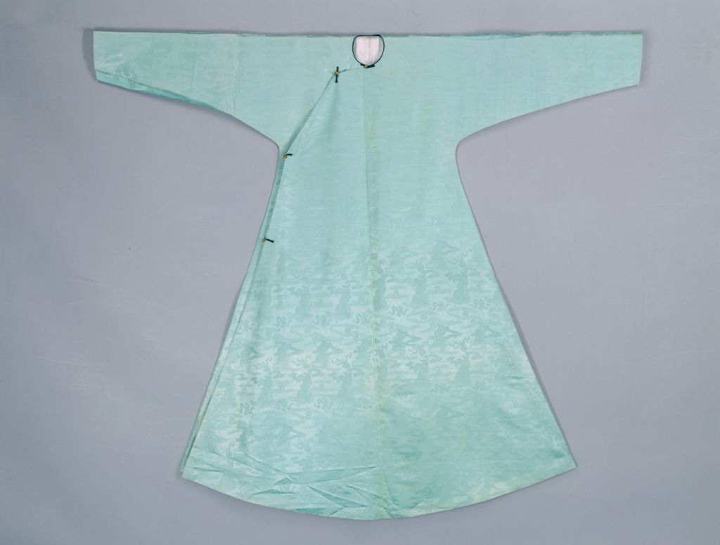 湖色寿山福海暗花绫袷衬衣